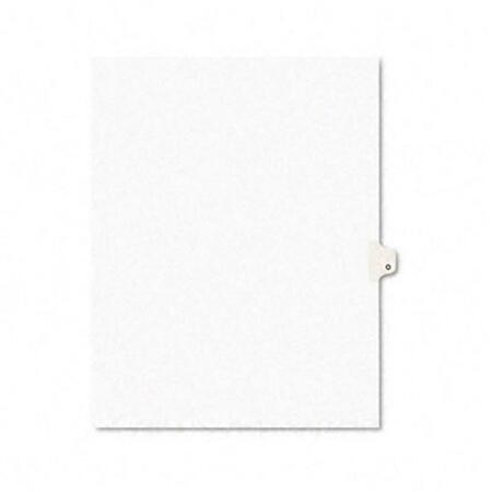 AVERY Style Legal Side Tab Dividers- One-Tab- Title O- Letter- White, 25Pk 1415